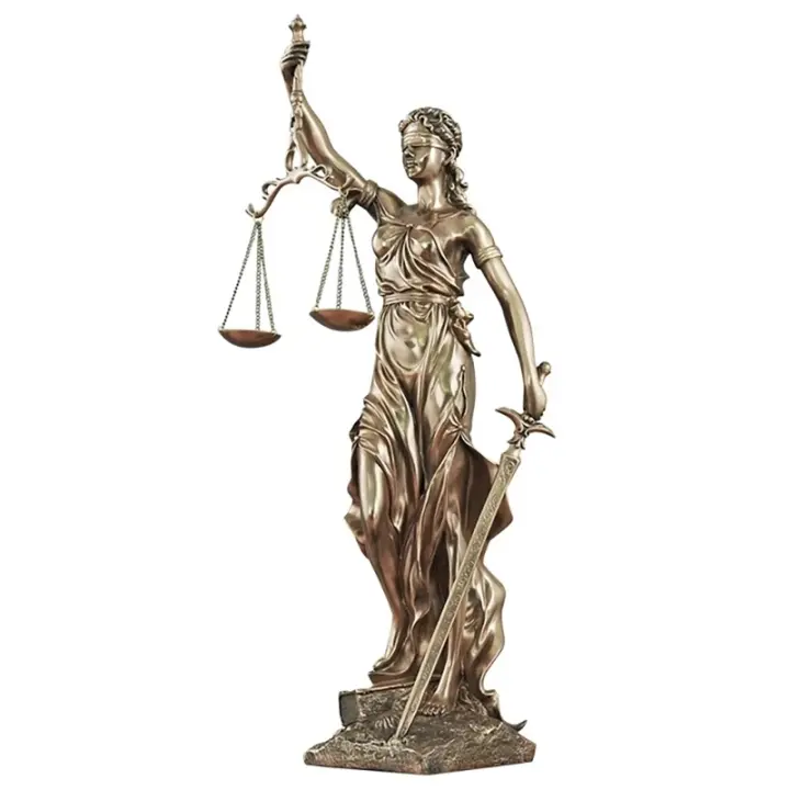 Estatua de la Feria de la justicia de Themis, escultura de diosa de la justicia, artesanía de resina, decoración del hogar, arte de escritorio, vitrina de vino, 1 piezas - 1