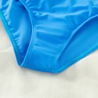 Traje de Baño de Una Pieza de Colores Sólidos Manga Larga Ajuste Ajustado Material de Nylon - details 18