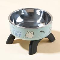 Cuenco de acero inoxidable con base alta para gatos, protección para el cuello, cuencos elevados antideslizantes para gatos con soporte de gran capacidad - details 4