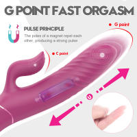 Juguetes sexuales, vibrador retráctil calentado, fuerte choque, vibrador de pulso totalmente automático para mujeres, juguetes para adultos para mujeres - details 6