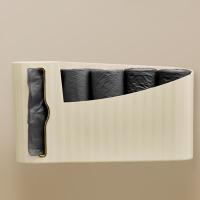 Soporte para bolsa de basura montado en la pared, estante de almacenamiento para bolsas de comestibles colgante para el hogar, dispensador de bolsas de basura sin perforaciones de gran capacidad - details 3