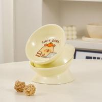Cuenco de cerámica para gatos, cuenco de alimentación de comida para perros con boca inclinada antivuelco, contenedor de agua antideslizante de gran capacidad para beber para mascotas - details 1