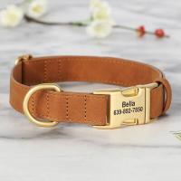 Collar perro personalizado, collares cuero PU perros, collar mascotas con hebilla de Metal personalizado gratis para perros - details 12
