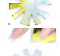 Modelo de punta de uñas francesas, recortador de Metal, esmalte de uñas de Gel de acero inoxidable, guía de borde de manicura, cortador de bricolaje para herramienta de diseño - details 8