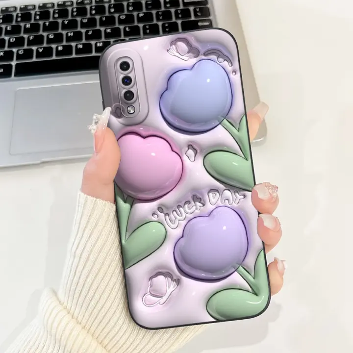 Funda para Samsung A50, A50S, A30, A30s, funda trasera de silicona líquida suave con dibujos animados de astronauta para Samsung Galaxy A50S 50 Capa - 1