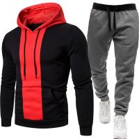 Conjunto de dos piezas para hombre, sudadera con capucha y pantalones de chándal de cintura elástica, moda informal, Otoño e Invierno - details 6