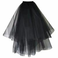 Velos para la cabeza de novia para boda, velo de encaje de malla de gasa de doble capa Vintage negro, accesorios para sombrerería de fiesta para mujer y niña, accesorios para fotos - details 8
