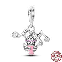 Abalorio DIY Ojo de Asilo plateado para mujer, joyería de cumpleaños, pulsera con piedra de circón principal y Material metálico - details 11