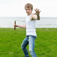 Nunchucks de palo de entrenamiento de práctica, mejora la flexibilidad y la agilidad, Nunchucks convenientes, adecuados para el ejercicio, valor - details 4