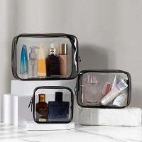 Bolsas de almacenamiento de lavado portátiles para mujer, organizador con cremallera, bolsa de cosméticos, transparente, a la moda, 1 unidad - details 11