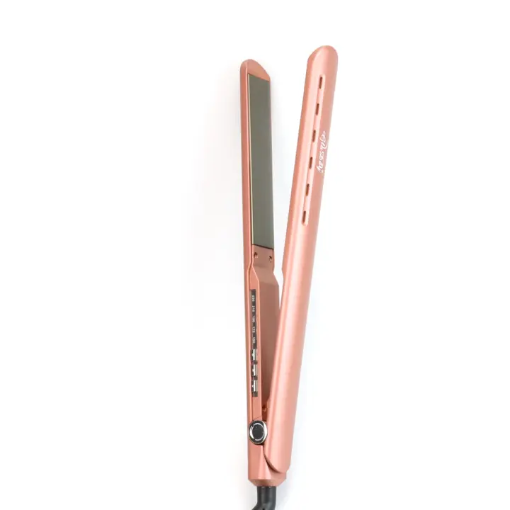 Plancha de pelo profesional, plancha plana con pantalla LED, plancha alisadora de pelo de titanio - 1