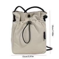 Bolso de lona con cordón de estilo coreano, bandolera de nailon de Color sólido, bolso de hombro, cartera, bolso para teléfono móvil, trabajador de oficina - details 1
