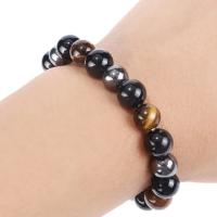 Pulsera de Obsidiana de Tigre Ojo de Plata Amuleto de Suerte Hecho a Mano para Hombres y Mujeres - details 5