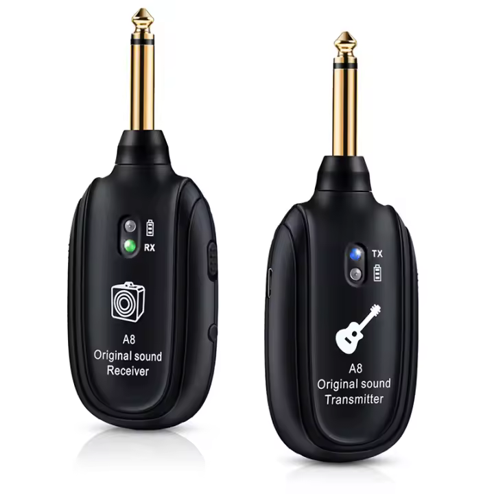 System Inalámbrico A8 para guitarra Eléctrica, transmisor Y receptor, recargable, para Bajo y violín ZP - 1