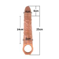 Empaque privado SEXY Condón reutilizable Largo Grande Retraso de la eyaculación Manga de alargamiento masculino Extensor de pene Juguetes sexuales para adultos para hombres - details 8