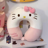 1pc Una linda almohada de peluche en forma de U de Hello Kitty - Suave, adecuada para viajes, descanso de oficina, siesta familiar, Navidad, Día de San Valentín, Día de Acción de Gracias, regalo de cumpleaños para novia - details 0