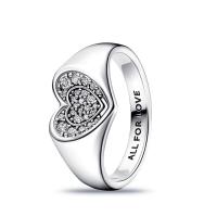 Anillo de Plata de Ley 925 con Encanto de Líneas Brillantes Diseño de Estrella, Luna, Flor para Mujer, Joyería de Boda - details 4