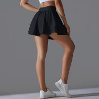 Falda de tenis de bádminton para mujer, interior, secado rápido, elasticidad, doble capa, yoga - details 8