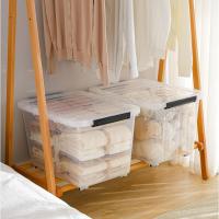 Cajas de Almacenamiento de Plástico con Ruedas 55L*6 Organizador Transparente para Oficina en Casa - details 5