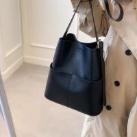 Bolso tipo cubo de gran capacidad para mujer, bolso cruzado convertible y bolso de mano con cierre a presión, bolso de viaje de trabajo espacioso en negro/blanco/, elegante bolso de hombro diario para mujer, bolso versátil, bolso elegante, asas resistente - details 9