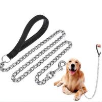 Barra hierro antimordida, metal 120CM, cadena perros, correa entrenamiento de Metal mascotas con mango suave para perros - details 6
