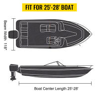VEVOR-cubierta impermeable para barco, cubierta de amarre de poliéster de grado marino 600D, resistente - details 7