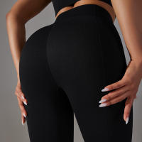 Hamidou-mallas sin costuras para mujer, mallas deportivas de cintura alta para entrenamiento, correr, Fitness, gimnasio, Scrunch Butt, ropa deportiva - details 8