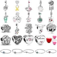 Colgante de Familia Leten Corte de Flor Rosa Corazón Trébol Abalorios DIY para Pulsera de Charmes Europeos Originales Juguetes Sensuales para Mujeres - details 0