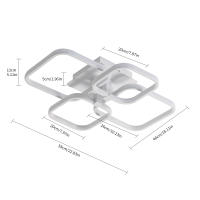 Goeco Lámpara de Techo LED Moderna 60W/72W/114W Estilo Nórdico para Sala de Estar 6500K Blanco Frío 4/6/8 Luces Montaje Semiflush en Aluminio Eficiencia de Energía - details 1