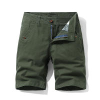 Novedad de verano, pantalones cortos Cargo 100% de algodón para hombre, moda de Color sólido, múltiples bolsillos, pantalones cortos holgados informales de marca para hombre - details 2