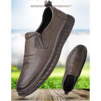 Nuevos Zapatos De Cuero Transpirables Para Hombres, Zapatos Casuales De Suela Blanda De Conducción Para Hombres - details 2