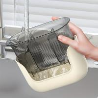 Escurridor de cubiertos de 3 rejillas antideslizante con orificio de drenaje, organizador de palillos, tenedor, cuchara, Color sólido, estante de secado de utensilios duradero para el hogar - details 2