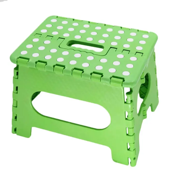 Mini taburete plegable de plástico barato de pulgadas con asa, tamaño pequeño plegable portátil, adecuado para niños y adultos - 1