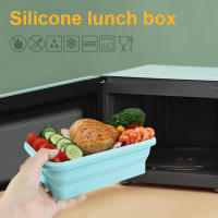 Fiambrera de silicona plegable con tapa sellada, contenedores de comida ligeros portátiles para acampar y senderismo - details 6