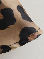 TRAFZA-Falda larga de satén con estampado de leopardo para mujer, faldas Midi de cintura alta, pliegues Vintage, ropa de calle informal, moda de verano - details 7