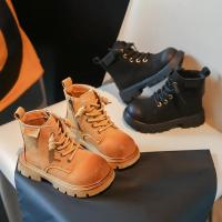 Botas cortas de moda para niños y niñas, zapatos de cuero elegantes y versátiles, estilo británico, fondo suave, antideslizantes, novedad de Otoño de 2024 - details 1