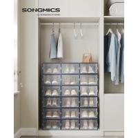 Cajas de Zapatos de Plástico Juego de 18 Organizadores Plegable, Apilable, Transparente, Blanco - details 50