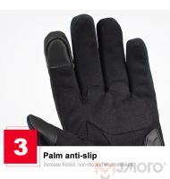 Guantes de invierno para moto de nieve, asas calientes para esquiar, invierno, impermeables, pantalla táctil, ciclismo, motocicleta, datos completos, algodón grueso - details 12