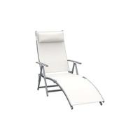 Silla de Jardín Plegable Sillón de Playa Ajustable en 10 Posiciones con Espalda Alta y Reposapiés - details 10