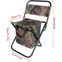 Silla Plegable de Camping con Bolsa Térmica Ligera para Pesca, Caza, Senderismo Camuflaje - details 0