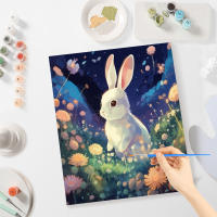 RUOPOTY Pintura por Números para Adultos Principiantes con Diseño de Conejo Abstracto Arte de Pared para Decoración del Hogar Lienzo Pintura de Acrílico 40x50cm - details 4
