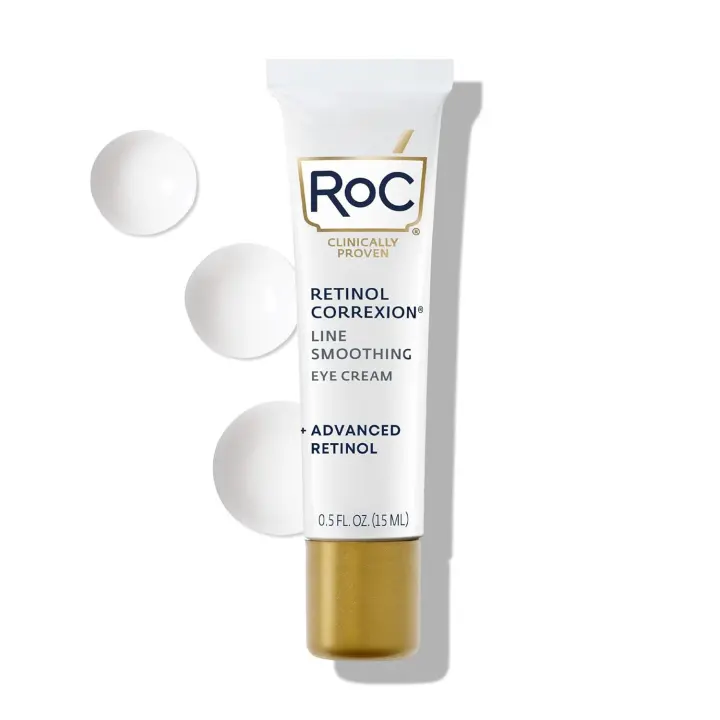 Crema Día con Retinol RoC para el Contorno de Ojos, Corrección de Olor y Hinchazón, Suavizante y Antiedad para el Cuidado de la Piel - 1