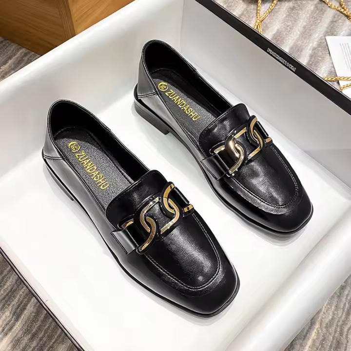 Mocasines pequeños de cuero en inglés, 2024, nuevo merchandising, multicolor - 1