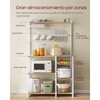 Soporte para Panadería, Isla de Cocina con Tira Magnética de Cuchillo, Cesta de Alambre, - details 3
