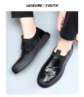 Nuevos mocasines casuales de hombre de un pedal de cuero transpirable - details 17