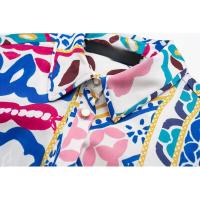 BUNO-Camisa de manga larga con estampado de textura de seda suelta para mujer, camisa versátil con tapa, temperamento, primavera, novedad de 2025 - details 3