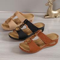 Zapatillas de tacón de cuña para mujer, zapatos de verano. - details 4