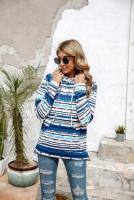 Nuevo en sudaderas con capucha de rayas de colores, sudaderas gruesas con capucha para mujer, Top informal holgado de manga larga para mujer - details 18