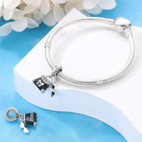Bolso creativo de Plata de Ley 925, cuentas colgantes para gafas de sol compatibles con pulsera Original Pandora, abalorios, regalo de joyería para mujer - details 3