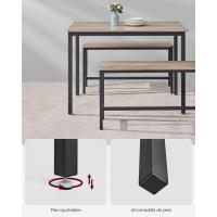 Conjunto de Mesa de Comedor y Sillas Juego de 3 Piezas Mesa de 70 x 110 x 75cm - details 12